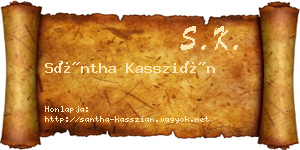 Sántha Kasszián névjegykártya
